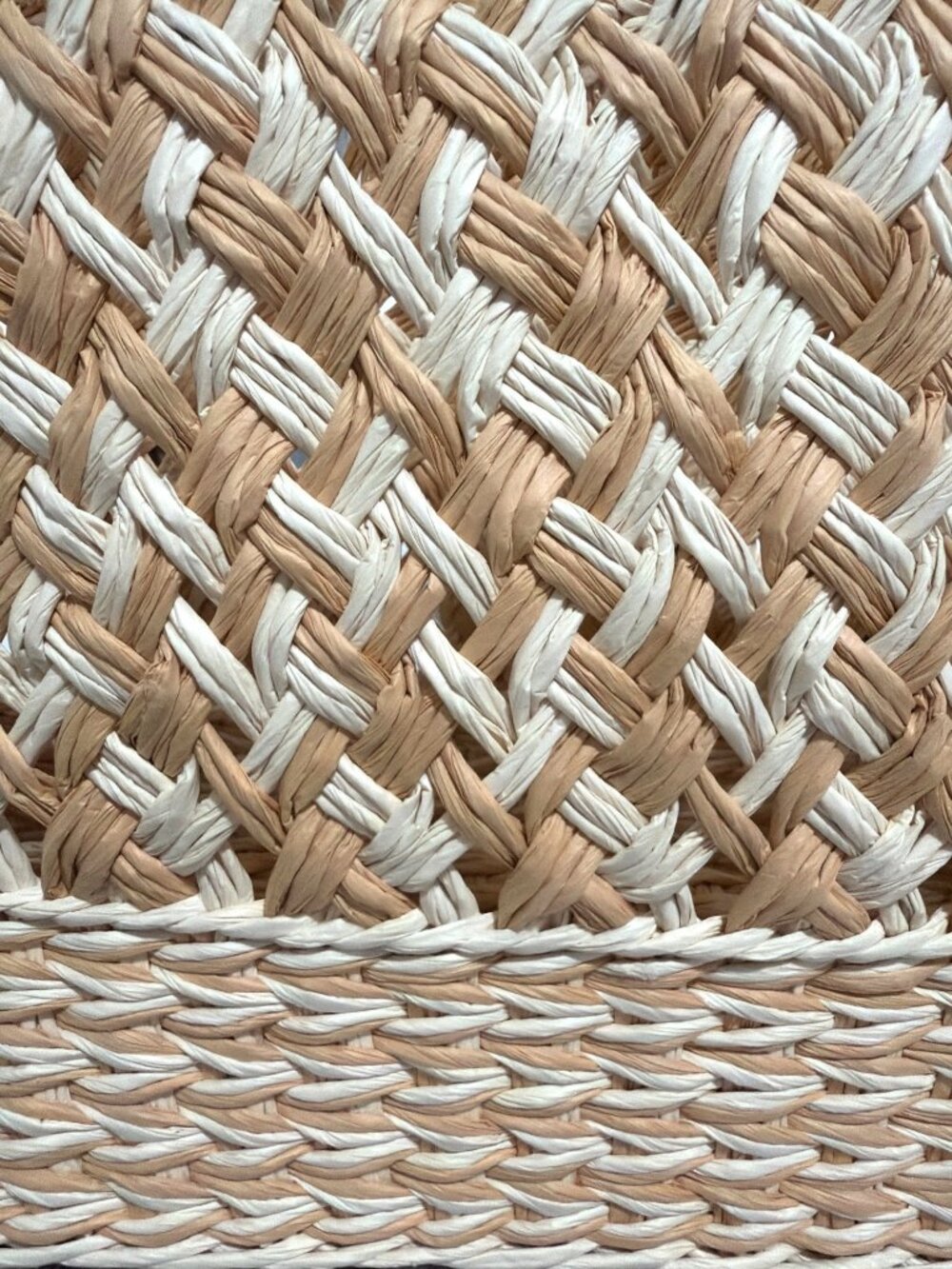 Natural Straw Woven Tote Bag With Double Handles - Shade & Shore - Picture 2 of 8
